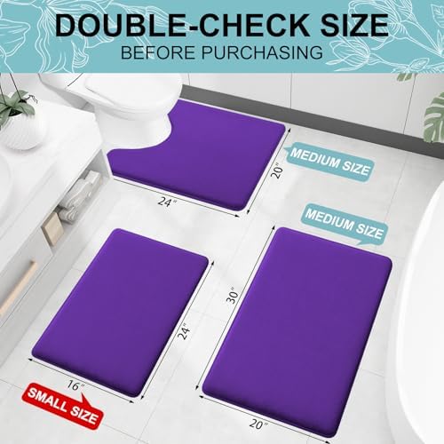 Smiry Memory Foam Bath Mat 30x20, Extra Soft and Absorbent Bathroom Rugs