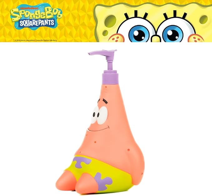 Spongebob Squarepants Patrick Star Soap/Lotion/Hand Sanitizer Resin Pump Dispenser, 13 Ounces, (Officially Licensed Product) by Franco