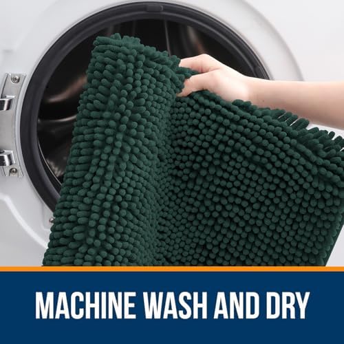 OLANLY Bathroom Runner Rugs 44x24, Extra Soft Absorbent Chenille Bath Rugs