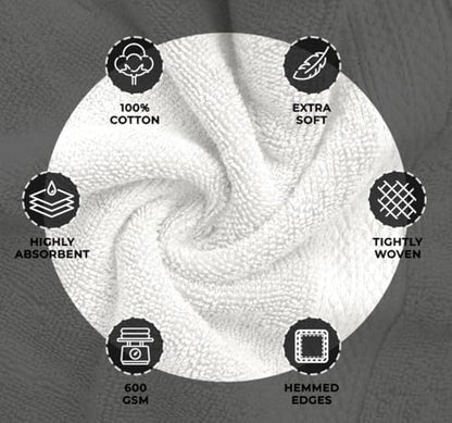 Avalon Towels White Bath Towels, White Towel Set, 8pc
