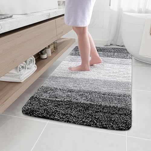 Arotive Microfiber Bathroom Rugs, Shaggy Soft Absorbent Bath Rug, 44x32