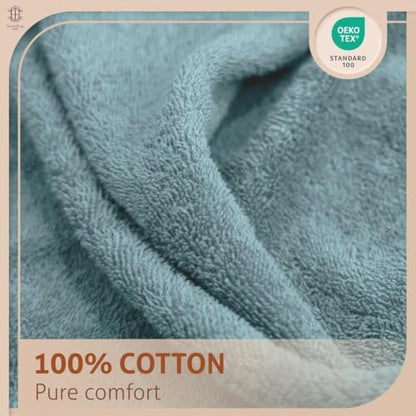 CORE 4-Piece Cotton Bath Towels for Bathroom | Value Pack, Soft, Absorbent, Quick-Dry, Lightweight, Minimalist, 27x54 in, Soft Teal