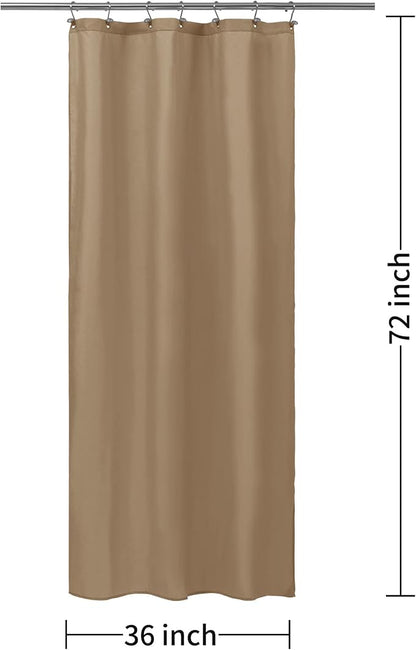 ALYVIA SPRING Stall Waterproof Fabric Shower Curtain or Liner Coffee, 36x72 | 2 Magnets, Soft Cloth & Hotel Quality, Machine Washable, Light-Weight, Stall Size