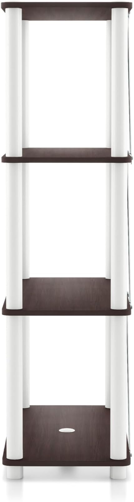 Homes: Inside + Out Apexa Modern 4-Tier Wide Shelving Units, Collectibles Display Shelves, Easy Assembly Standing Shelf, Home Storage Organizer for Living Room, Bedroom, Office, Espresso