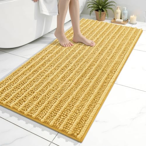 Arotive Bathroom Rugs Mat 47x24, Soft Absorbent Chenille Shaggy Bath Mat