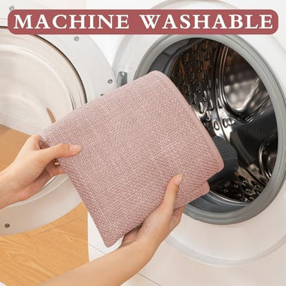 YIHOUSE Bathroom Rugs Thin Bath Mat Sets 3 Pieces Quick Dry,Pink