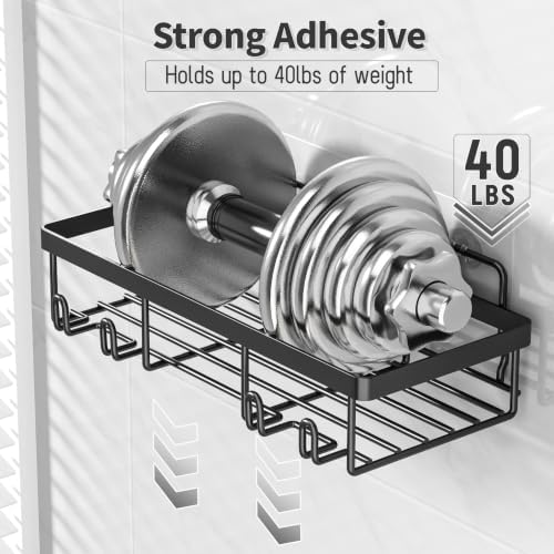 Liuoud Shower Caddy 5 Pack XL-Size Adhesive Stainless Steel Organizer