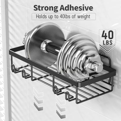 Liuoud Shower Caddy 5 Pack XL-Size Adhesive Stainless Steel Organizer