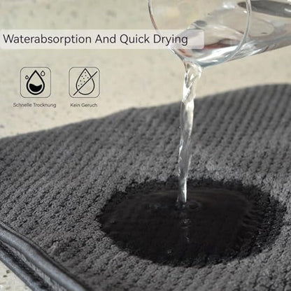KinHwa Gray Hand Towels for Bathroom, Microfiber Face Towels, 11x20 Inch