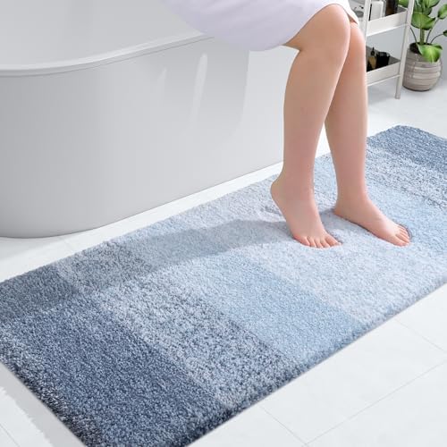 OLANLY Bathroom Runner Rug 54x24, Extra Soft Absorbent Microfiber Bath Rugs
