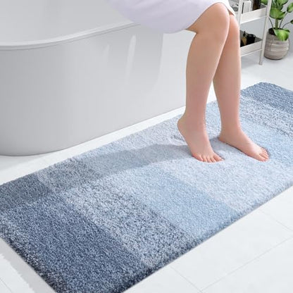 OLANLY Bathroom Runner Rug 54x24, Extra Soft Absorbent Microfiber Bath Rugs