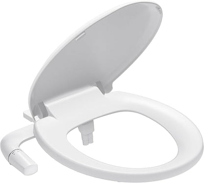 SAMODRA Bidet Toilet Seat with Soft Close Lid - Non-Electric Dual Nozzle System, Quick-Release for Easy Installation & Clean