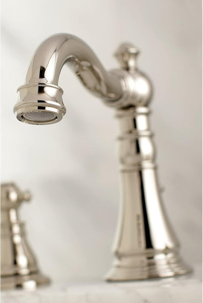 Fauceture FSC1979ACL American Classic Widespread Bathroom Faucet with Brass Pop-Up, Polished Nickel