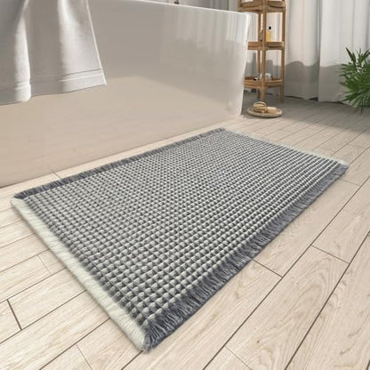 Upgraded Waffle Bath Mat Ultra Absorbent Non Slip Bathroom Mat, 24" x 36"