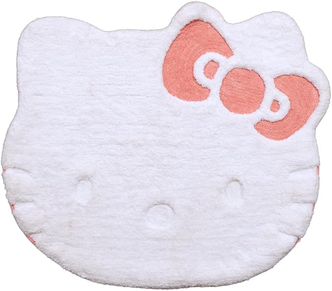 Hello Kitty Non-Slip Bathroom/Bedroom Area Rug, 34.75" x 30” Non-Slip Tufted Mat, (Officially Licensed Product) by Franco Collectibles