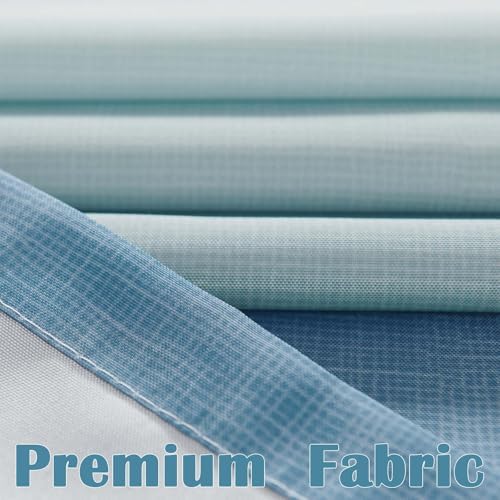 jinchan Extra Long Blue Shower Curtain for Bathroom 70x84 inch 12 Hooks