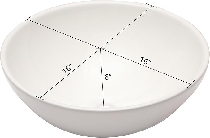 16"x16" Bowl sinks for bathrooms Above Counter Vessel Sink Round Bathroom Sink Above Countertop Ceramic Porcelain Small Lavatory Vanity Vessel Sink Bowl Basin