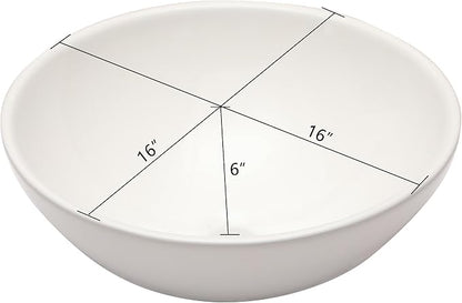 16"x16" Bowl sinks for bathrooms Above Counter Vessel Sink Round Bathroom Sink Above Countertop Ceramic Porcelain Small Lavatory Vanity Vessel Sink Bowl Basin