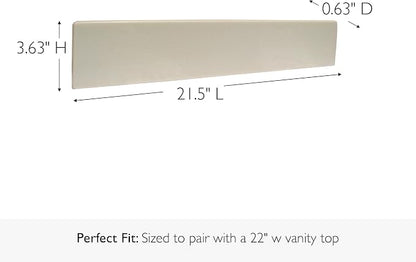 Design House 21.5-Inch Cultured Marble Bathroom Side Splash, Ivory Swirl Vanity Wall Protector, Waterproof & Easy to Install, 550913 | , Wall Mount, Classic, Cultured Marble, Bath, 550913