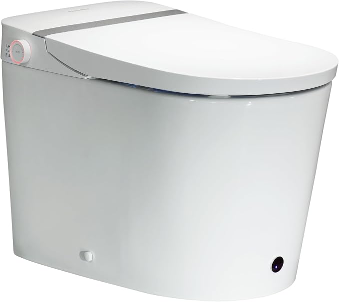Smart Toilet with ADA Height,1000g MaP Powerful Flush(K050) | Bidet Toilet, Foam Dispenser & Comfort Heated Seat, Foot Sensor & Soft-close Seat, Built in Tank, Blackout Flush