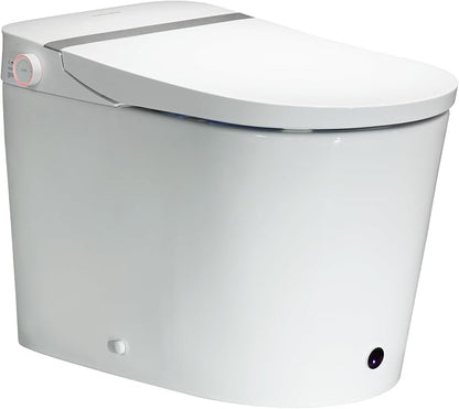 Smart Toilet with ADA Height,1000g MaP Powerful Flush(K050) | Bidet Toilet, Foam Dispenser & Comfort Heated Seat, Foot Sensor & Soft-close Seat, Built in Tank, Blackout Flush