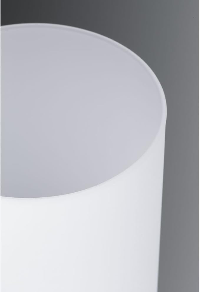 Progress Lighting Replay Collection 1 Light Bathroom Vanity Light, Modern Bath Lighting Fixture with Etched White Glass Shades for Over The Mirror, Reversible Mounting, Textured Black