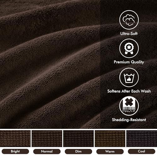 Madison Park 800GSM 100% Cotton Bathroom Bath Towel Set of 8, Brown