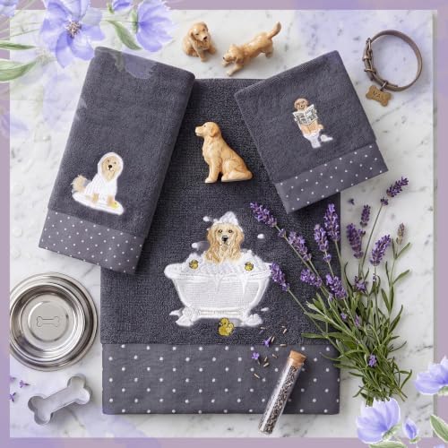 Peryiter 3 Pack Golden Retriever Decorative Bath Towel Set