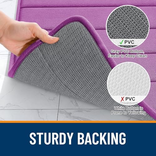 OLANLY Memory Foam Long Bathroom Rugs Runner 70x24, Super Soft Absorbent