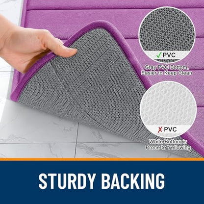 OLANLY Memory Foam Long Bathroom Rugs Runner 70x24, Super Soft Absorbent