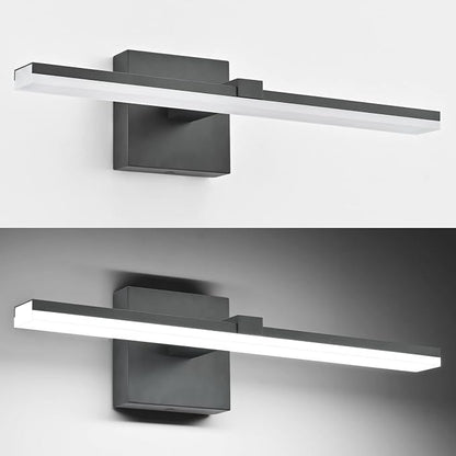 Black Bathroom Vanity Lights - 18 inch Modern LED Bathroom Light Fixtures Dimmable Vanity Light Acrylic Bath Room Lighting Fixture Over Mirror