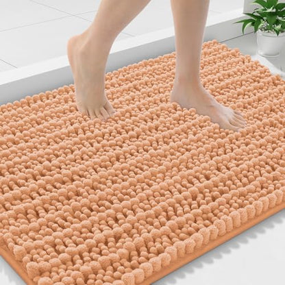 Smiry Bathroom Rugs 36X24, Extra Soft Rubber Backing Chenille Bath Mats
