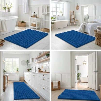 Smiry Bathroom Rugs 36X24, Extra Soft Rubber Backing Chenille Bath Mats