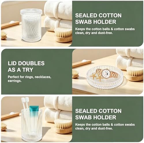 Clear Glass Bathroom Accessories Set,Soap Dispenser,Toothbrush Holder,Tray