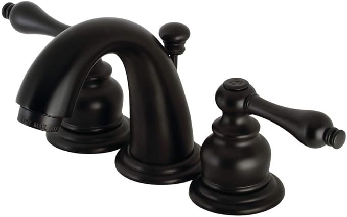 Kingston Brass KB910AL Victorian Widespread Bathroom Faucet, Matte Black