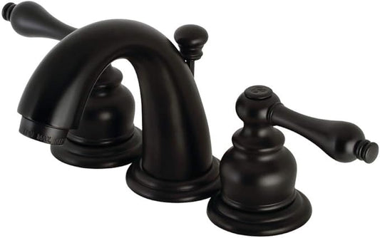 Kingston Brass KB910AL Victorian Widespread Bathroom Faucet, Matte Black