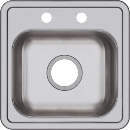 Dayton D115161 Single Bowl Drop-in Stainless Steel Bar Sink, 15 x 15 with 3.5" Drain Hole