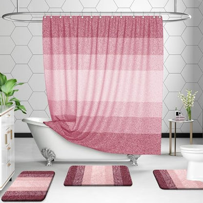 OLANLY Micorfiber Bathroom Rug Set 2 Piece, 47"x20"+24"x16"