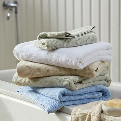 Martha Stewart - Cotton Bath Towel Set, Soft & Absorbent Towels, 6 Pack