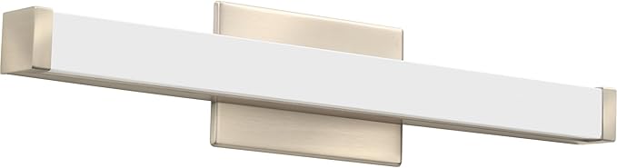 Lithonia Lighting 24-Inch LED Vanity Light with 3-in-1 Switchable White Color Temperature, Contemporary Cylinder Bathroom Vanity Wall Light Fixture for Over The Mirror, Brushed Nickel