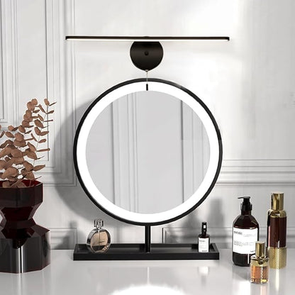 COTULIN 22 inch Black Vanity Light Bar for Bathroom, Matte Black Light Fixtures Over Mirror, Pull Chain in Wall Sconce Lighting, 4000K 12W Picture Light Under The Cabinet Lamp with On Off Switch