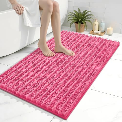 Arotive Bathroom Rugs Mat 36x24, Soft Absorbent Chenille Shaggy Bath Mat