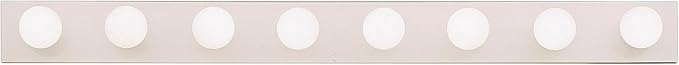 Kichler 8-Light Bathroom Vanity Light, Chrome | Linear bath bar vanity light for bathroom mirrors (48" x 4.25" x 2"), 626CH
