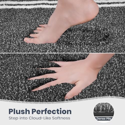 PURRUGS Bathroom Rug, Bath Mat, 24" x 36", Charcoal