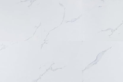 Peel and Stick Vinyl Floor Tiles | White Marble | 30 Tiles | Waterproof / DIY installation / Kitchen / Bathroom /RV /Living Room /Lobby /2.8m2