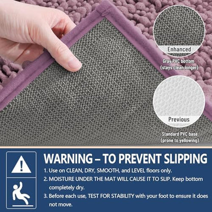 Arotive Bathroom Rugs Mat 47x24, Soft Absorbent Chenille Shaggy Bath Mat