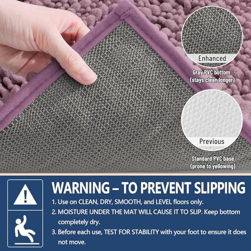 Arotive Bathroom Rugs Mat 36x24, Soft Absorbent Chenille Shaggy Bath Mat