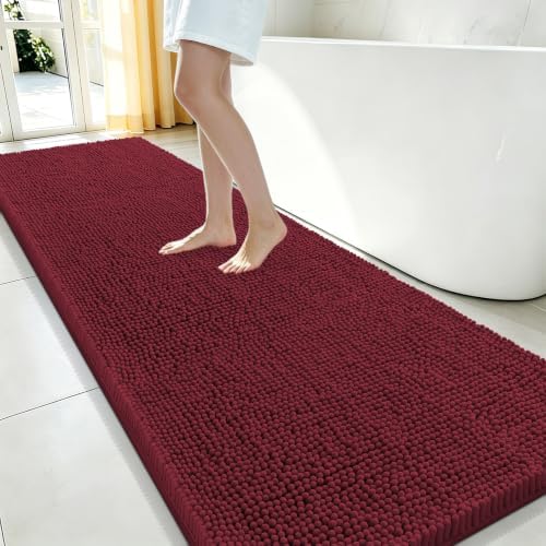 Smiry Bathroom Rugs 70X24, Luxury Chenille Extra Soft Absorbent Bath Mat