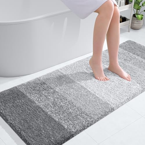 OLANLY Bathroom Runner Rug 45x27, Extra Soft Absorbent Microfiber Bath Rugs