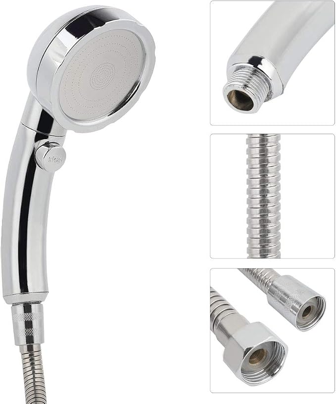 Oumefar Removable Handheld Shower with 150cm Hose for Bathroom